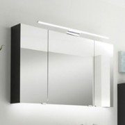 Зеркальный шкаф Pelipal вкл. верхний св-к 900мм, 12 В. LED, LM LED, 10 Вт. 3 дверцы, с двух сторон зеркальные, 6 стекл. полок, выкл/роз антрацид 70