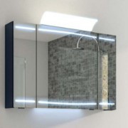 Зеркальный шкаф Pelipal Cassca 1000*700*170 ComfortN, включ. подсвет,3 зерк.дверцы, 6 стекл.полок, розетка и выключатель, цвет стальной серый 88