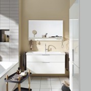 Комплект мебели Burgbad Eqio с раковиной 1230 мм, цвет белый глянец