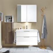 Комплект мебели Burgbad Eqio с раковиной 930 мм, цвет белый глянец