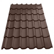 Металлочерепица "Монтеррей"-15 RAL 8017 шоколадно-коричневый Sokrof 0,5 Texture*1190